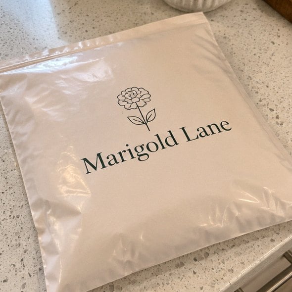 Poly bags with logo printing — customer photo